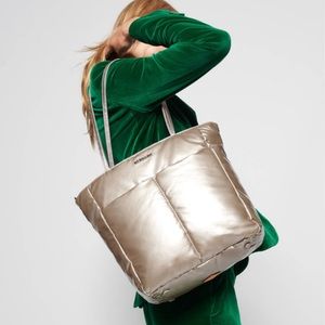 MZ Wallace Warm Platinum Bowery Quatro Tote